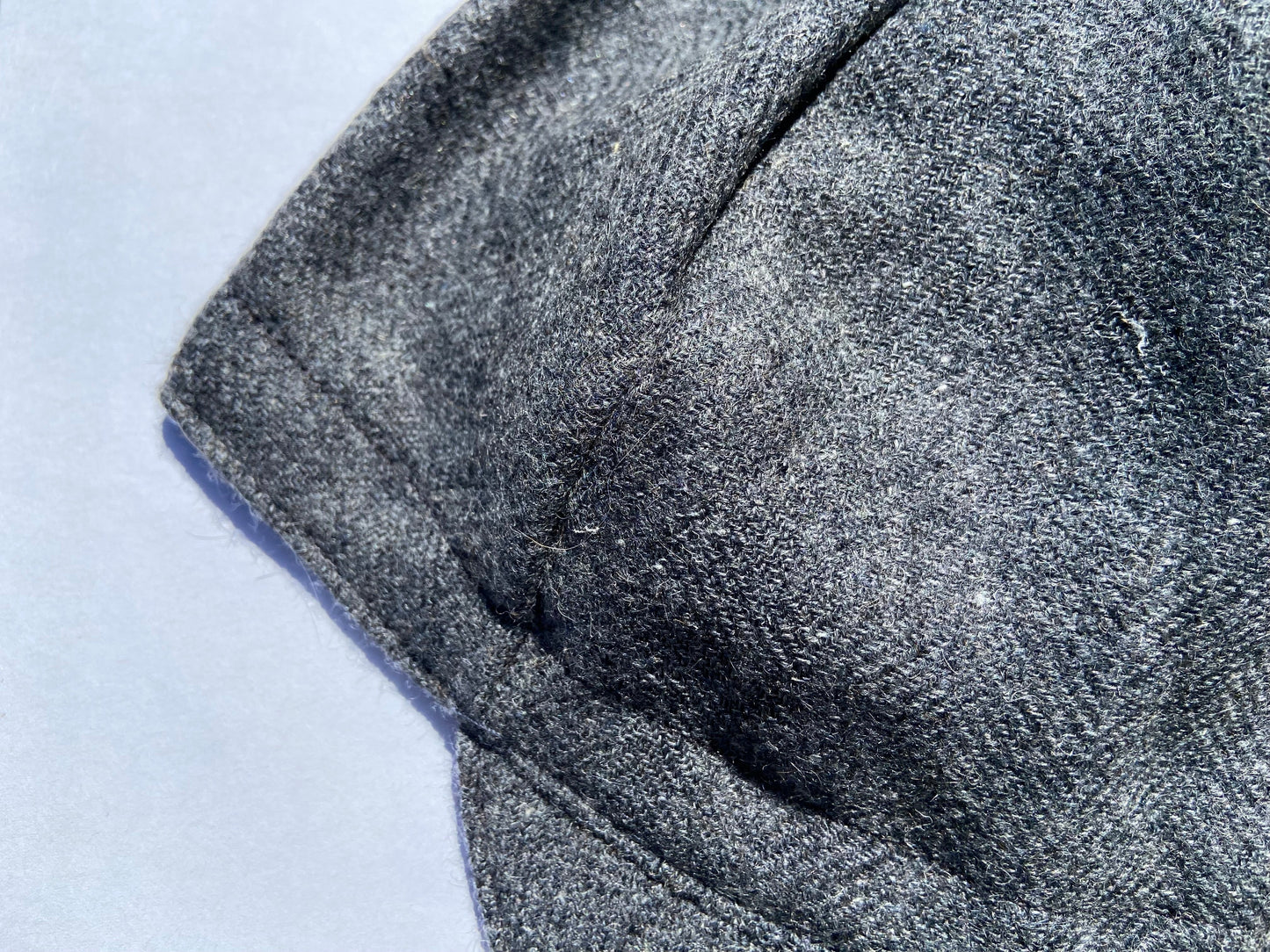 HEATHER GREY flannel wool CAP