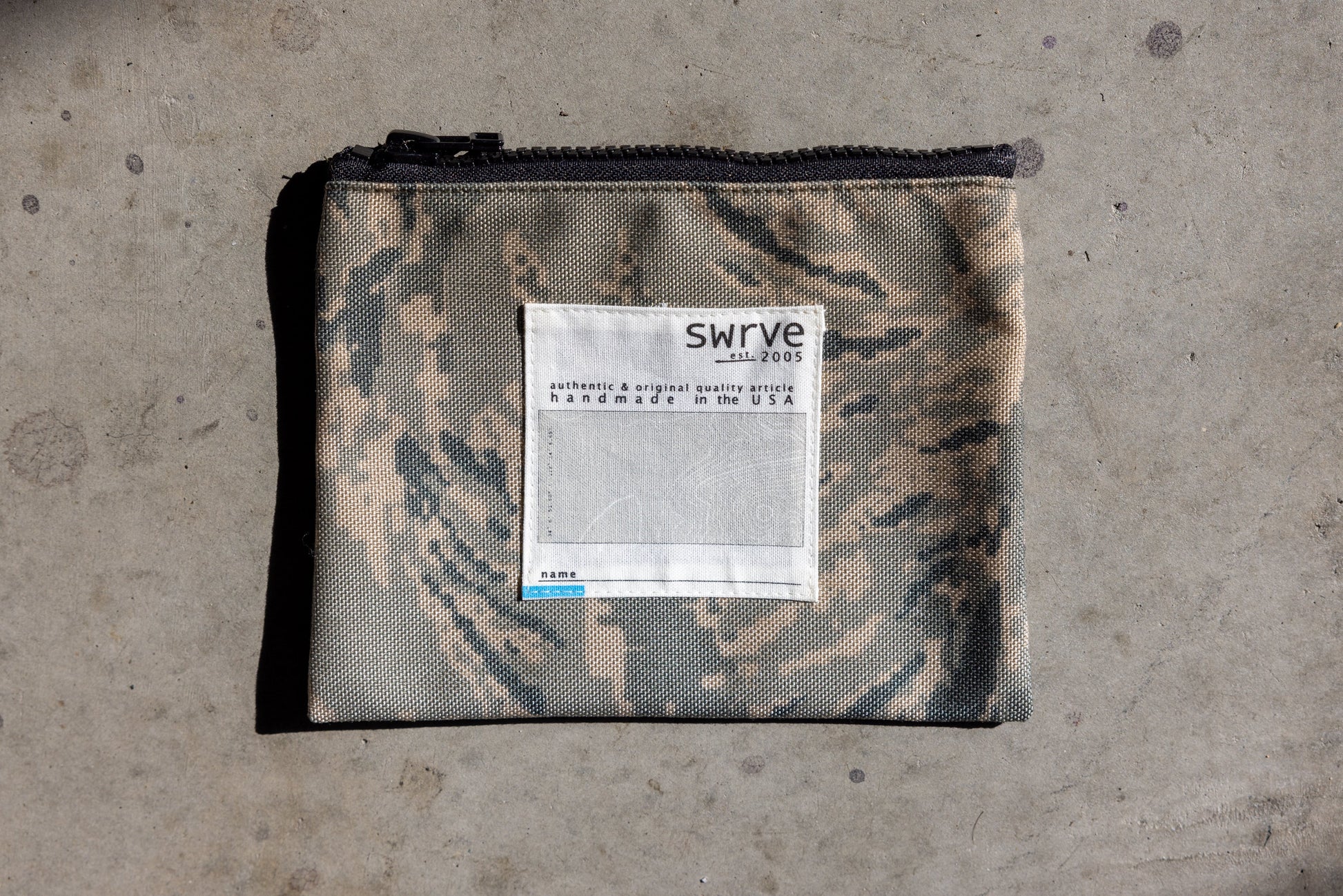 STRIPE CAMO CORDURA TRAVEL POUCH