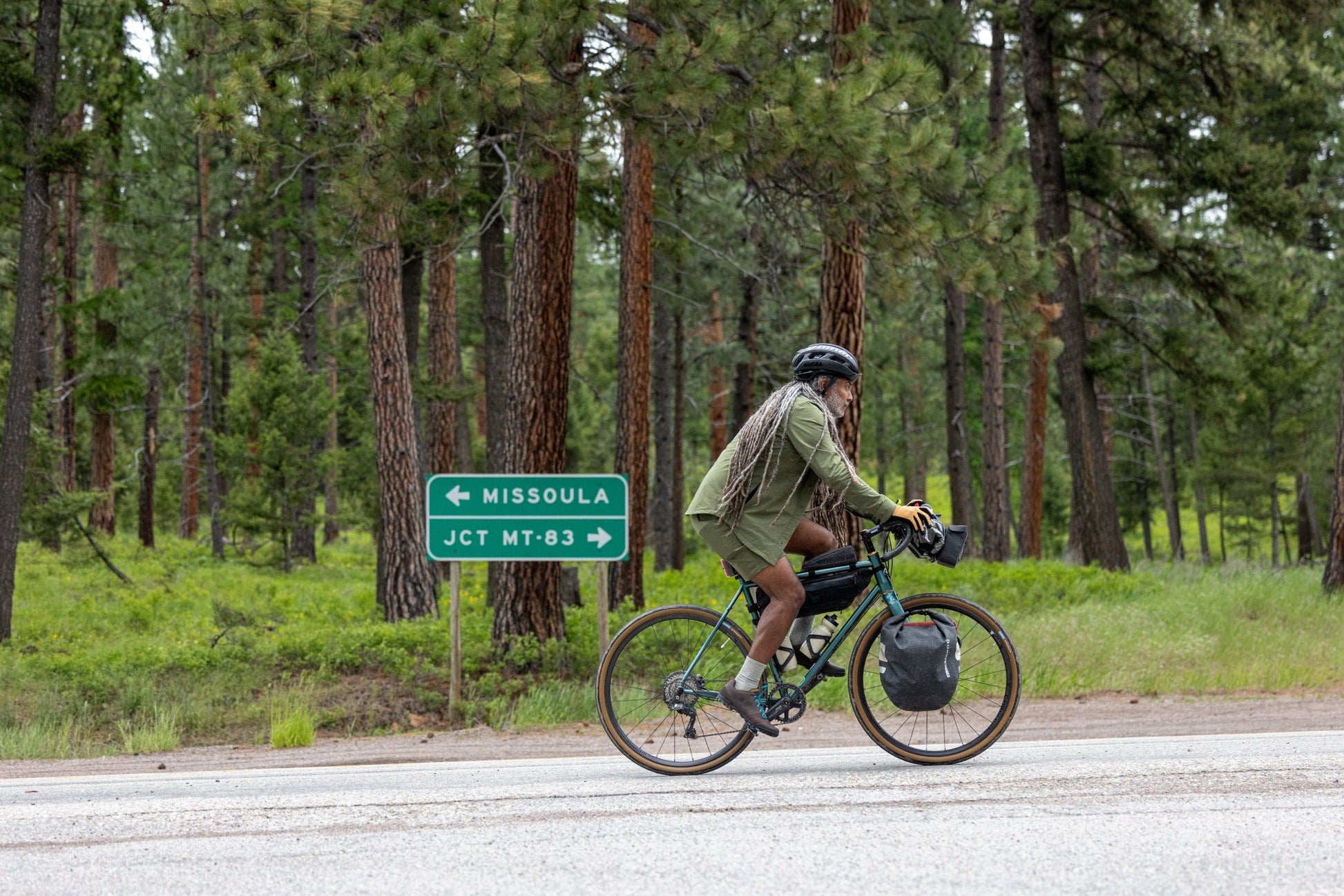 erick riding in the desert sage wander over shirt in montana
