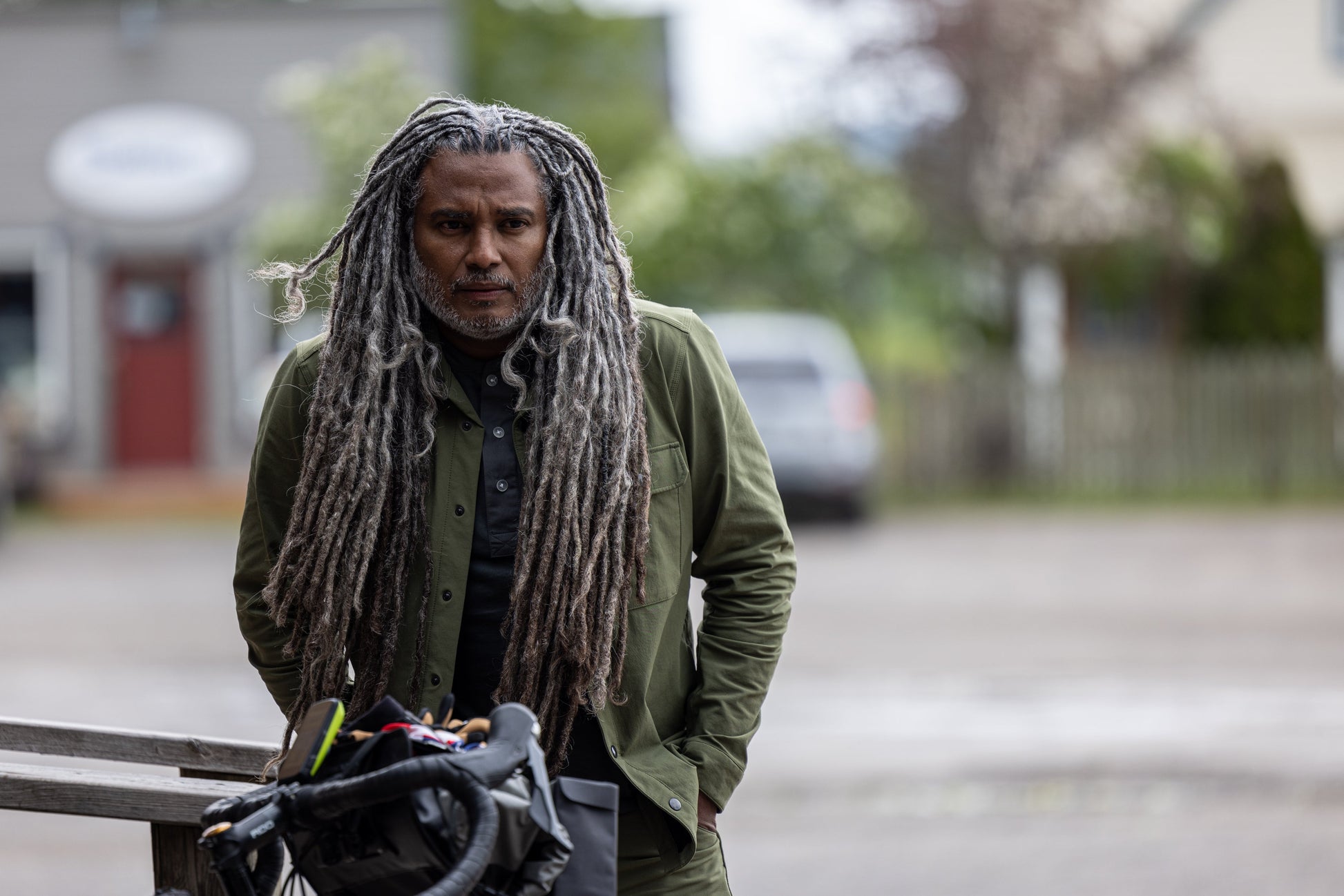 erick in the desert sage wander over shirt in montana