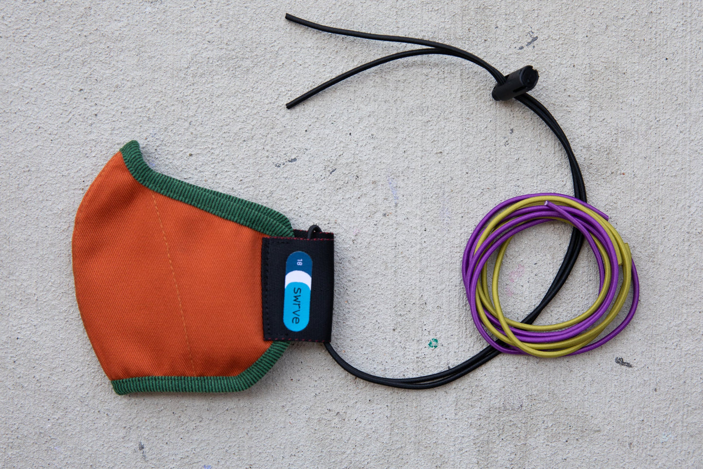 flat shot of the abby's kids summer cotton mask in spiral