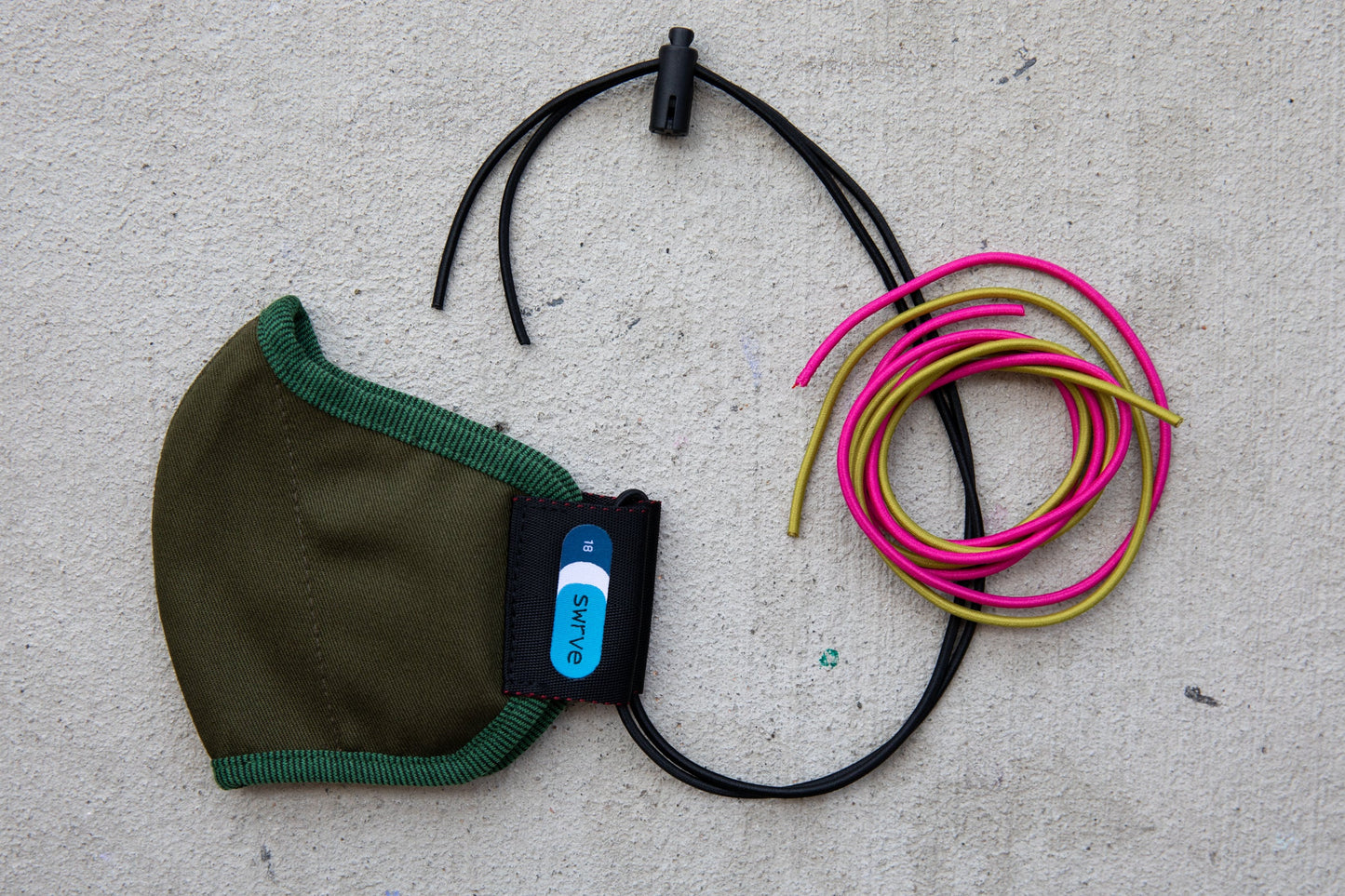 flat shot of the abby's kids summer cotton mask in wonder wood