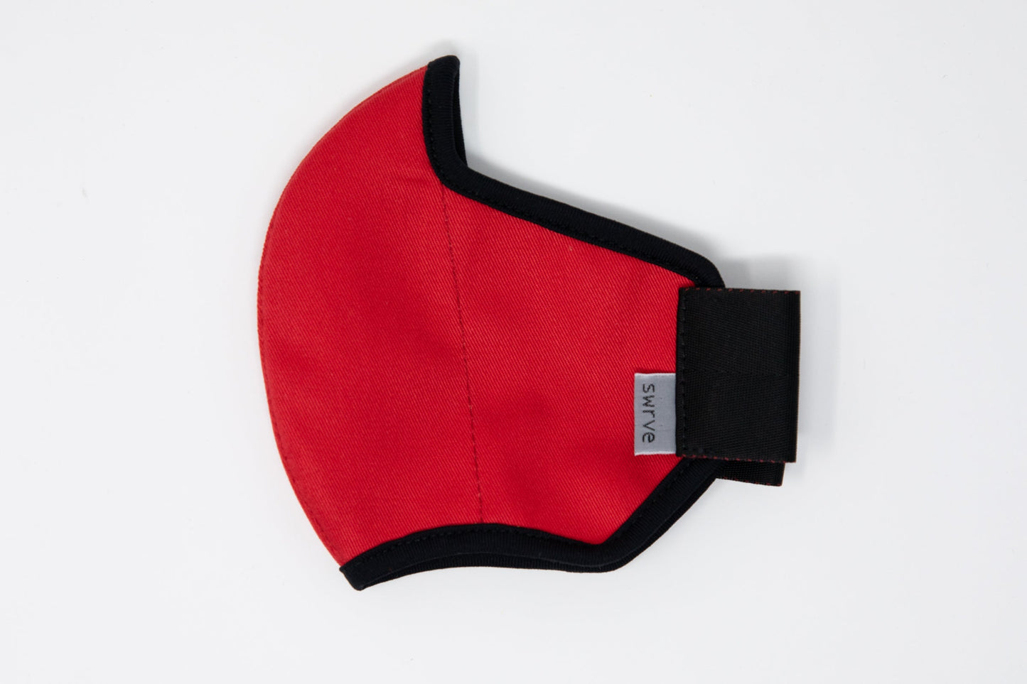 flat shot of the organic summer cotton mask in red