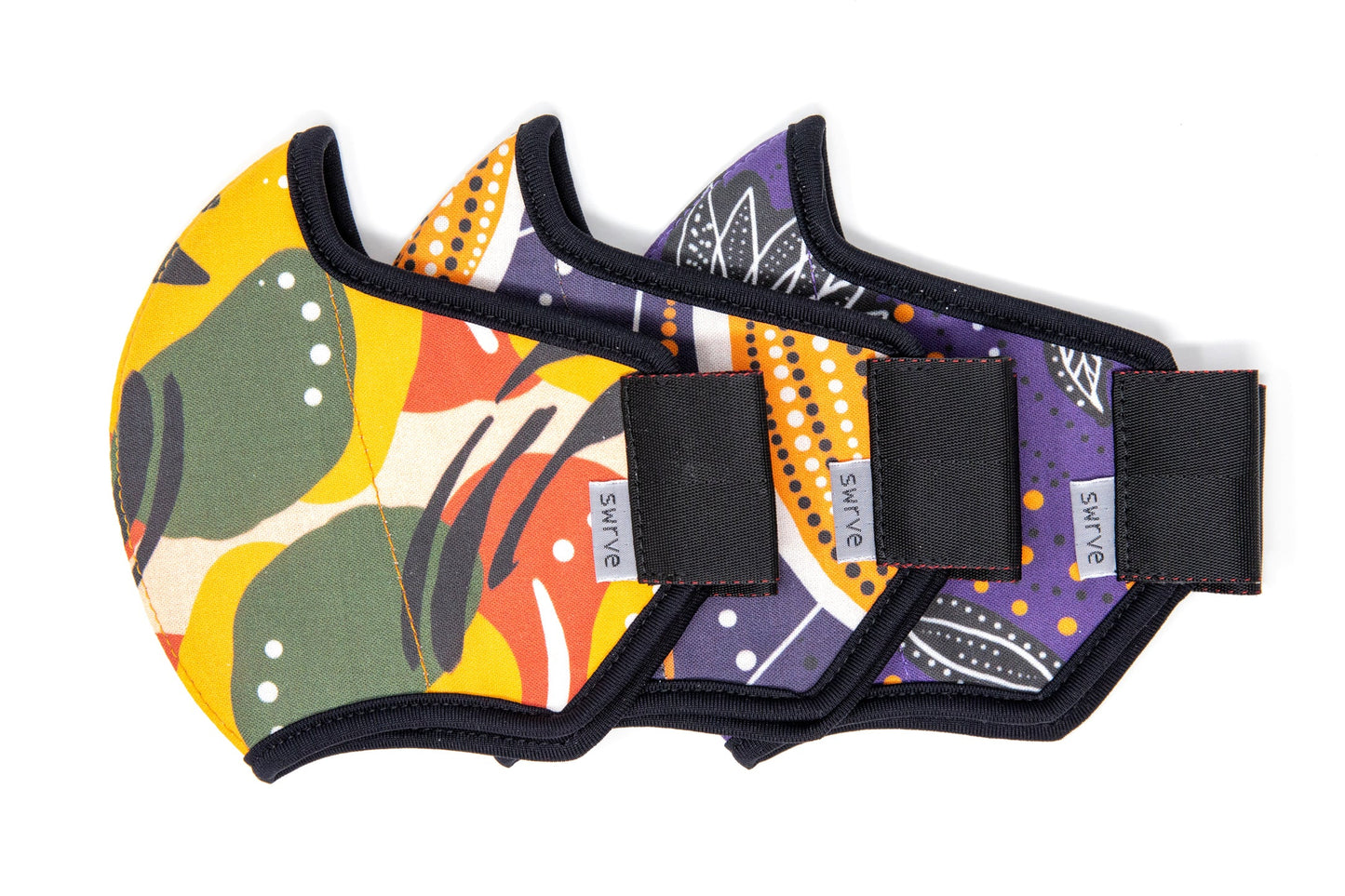 flat shot of African cotton masks