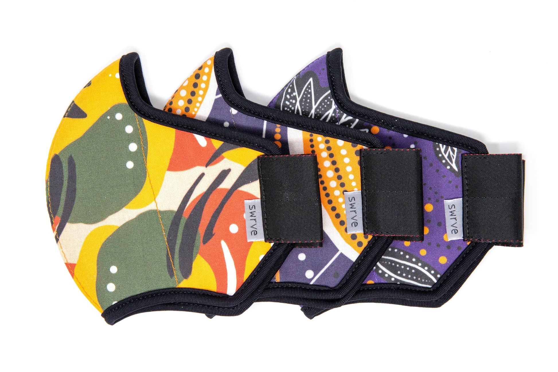 flat shot of African cotton masks