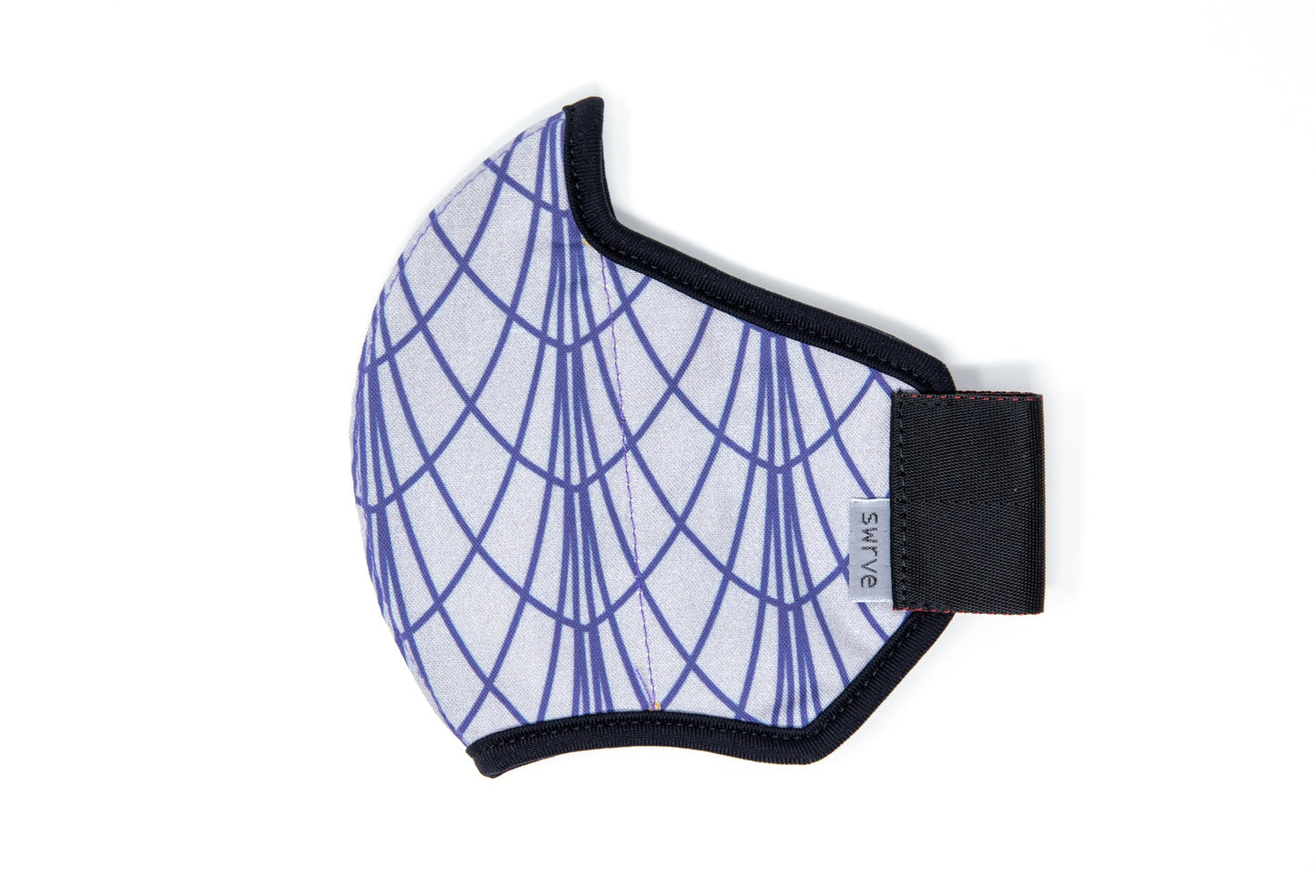 flat shot of the art deco cotton mask in upside down empire