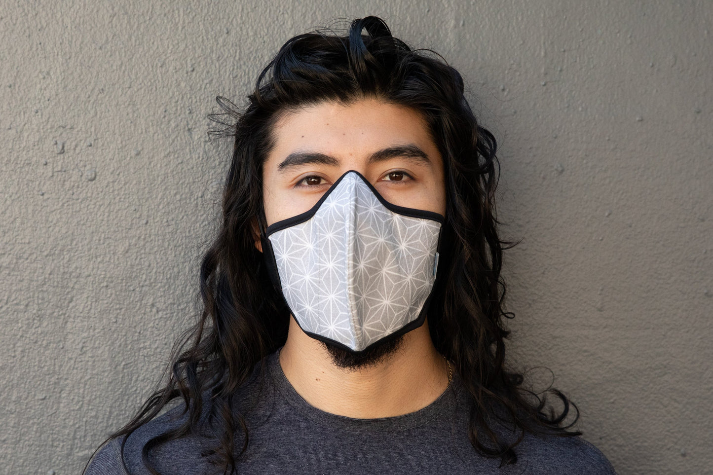 LONG Japanese Block Print cotton MASK