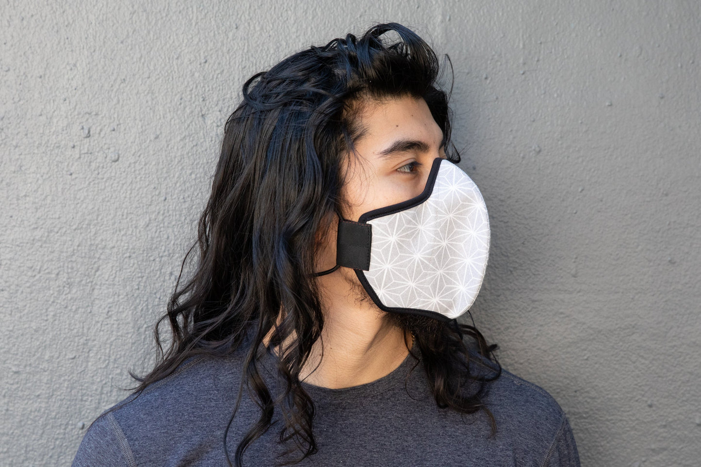 LONG Japanese Block Print cotton MASK