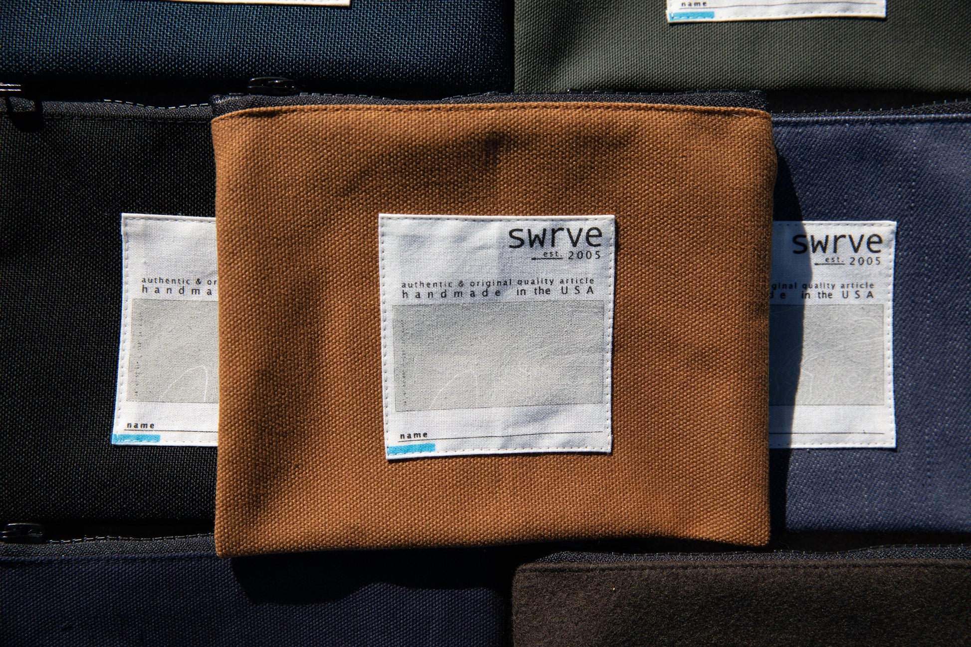 TRAVEL POUCHES LAID OUT