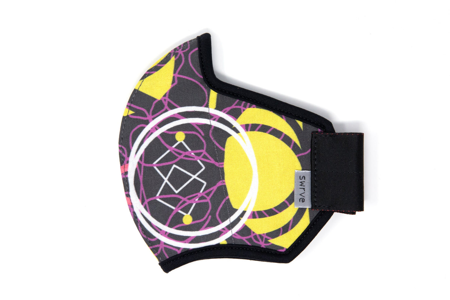 flat shot of the African cotton mask in ankara