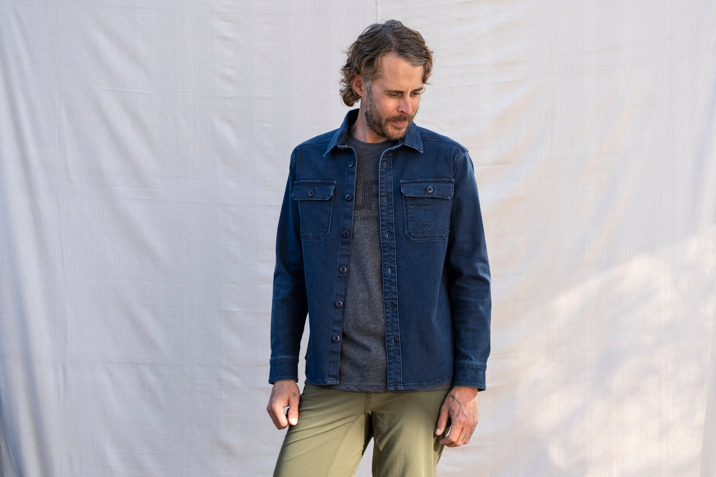 heavyweight CORDURA® DENIM shirt jacket with 4-way stretch