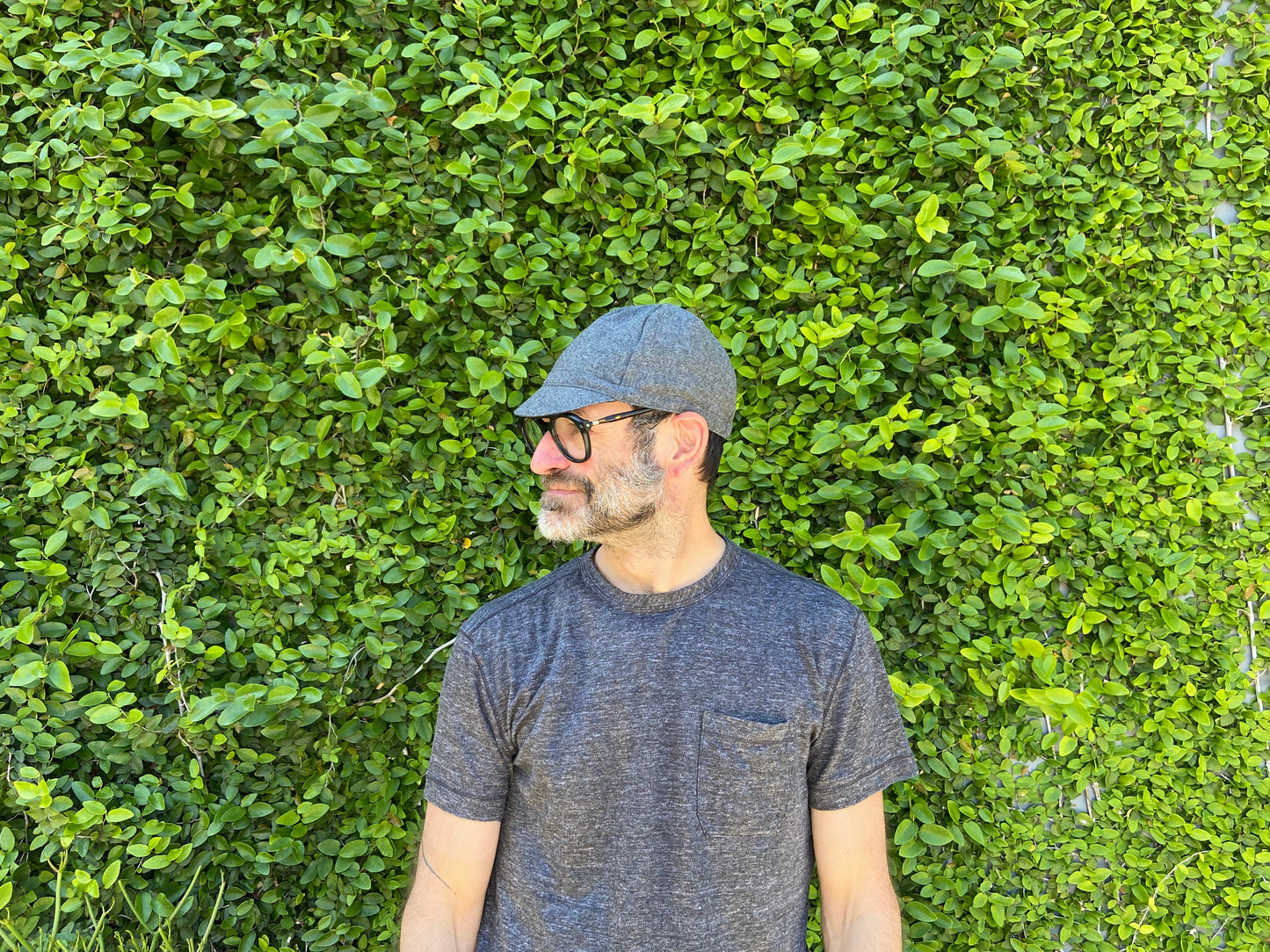 HEATHER GREY flannel wool CAP