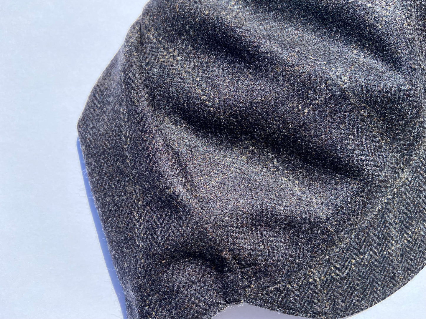 CHARCOAL with CAMEL GRID flannel wool CAP