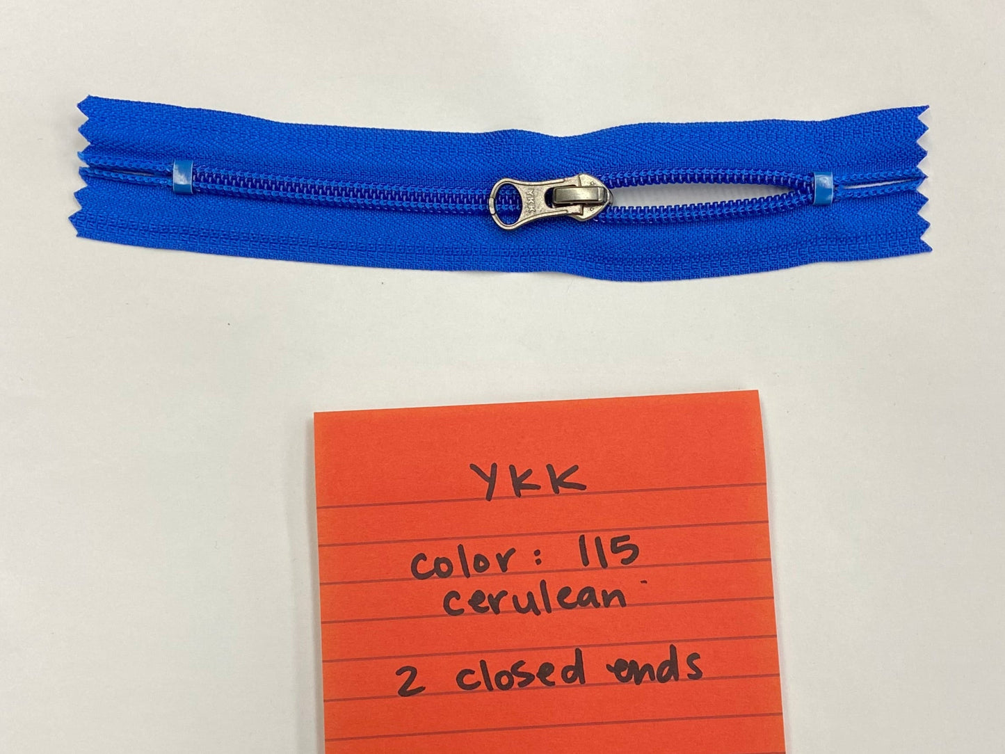 2 closed ends coil ZIPPERS