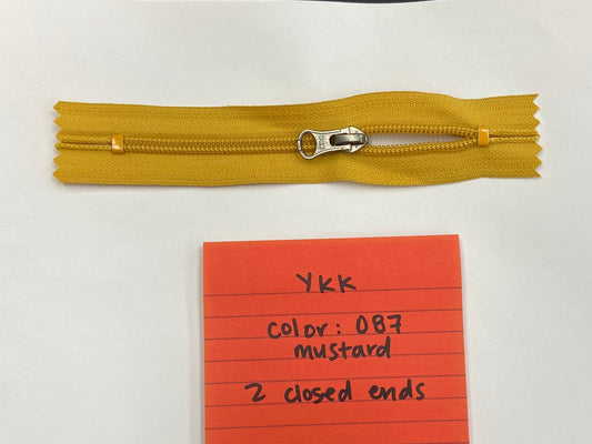 2 closed ends coil ZIPPERS