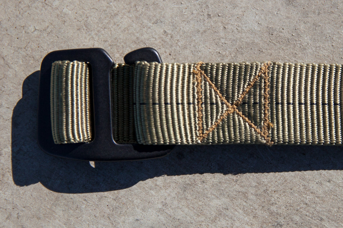 flat shot of the belt in black coyote