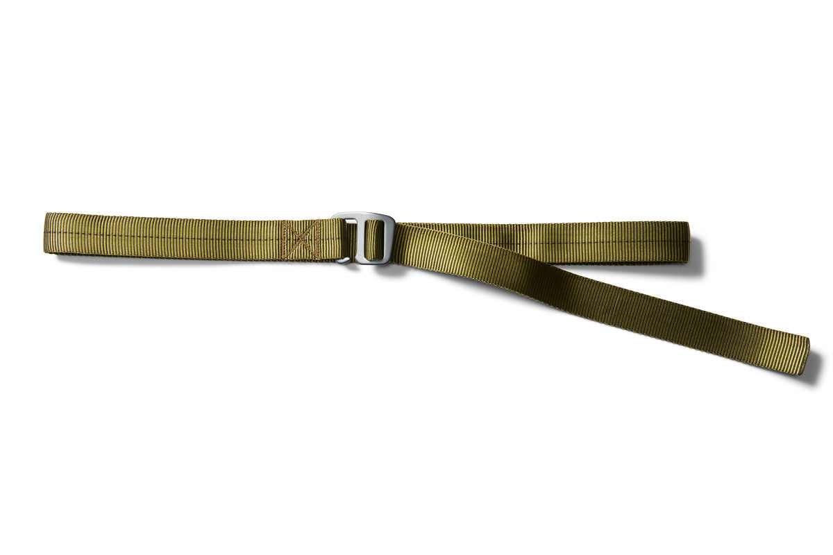 flat shot of the belt in campout green