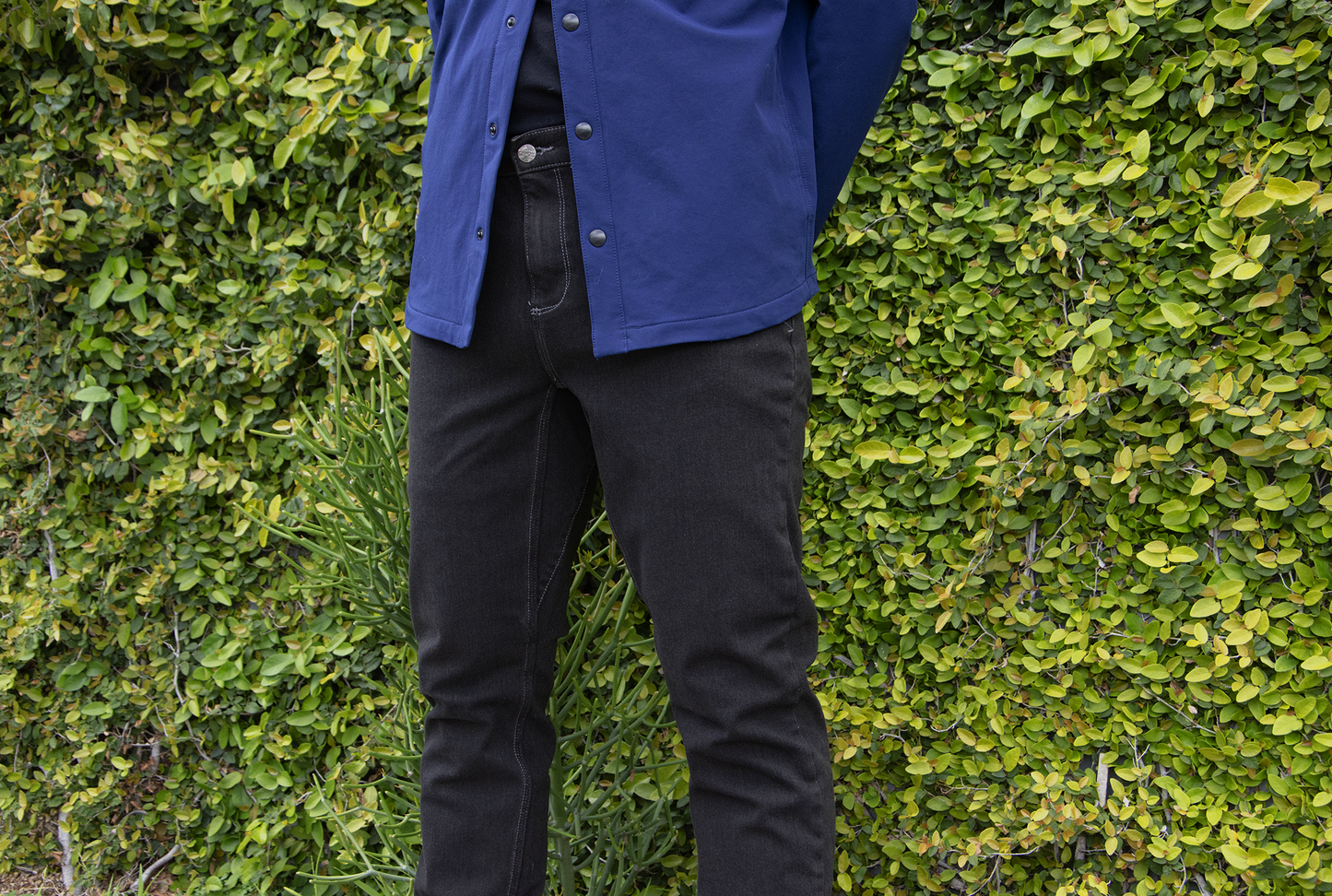 4-way stretch BLACK overdye CORDURA® skinny jeans