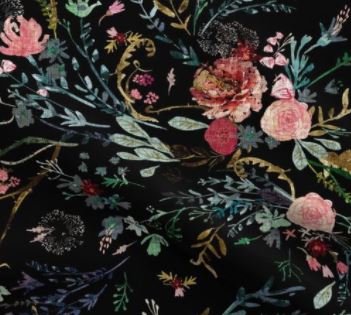 LONG floral cotton MASK