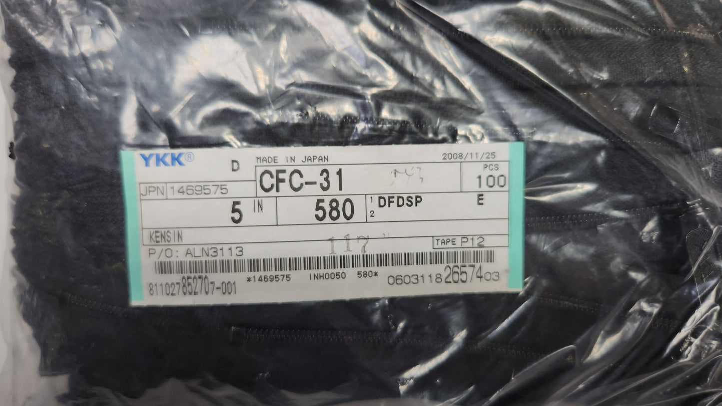 YKK 1-way #3 coil 5" ZIPPERS made in Japan