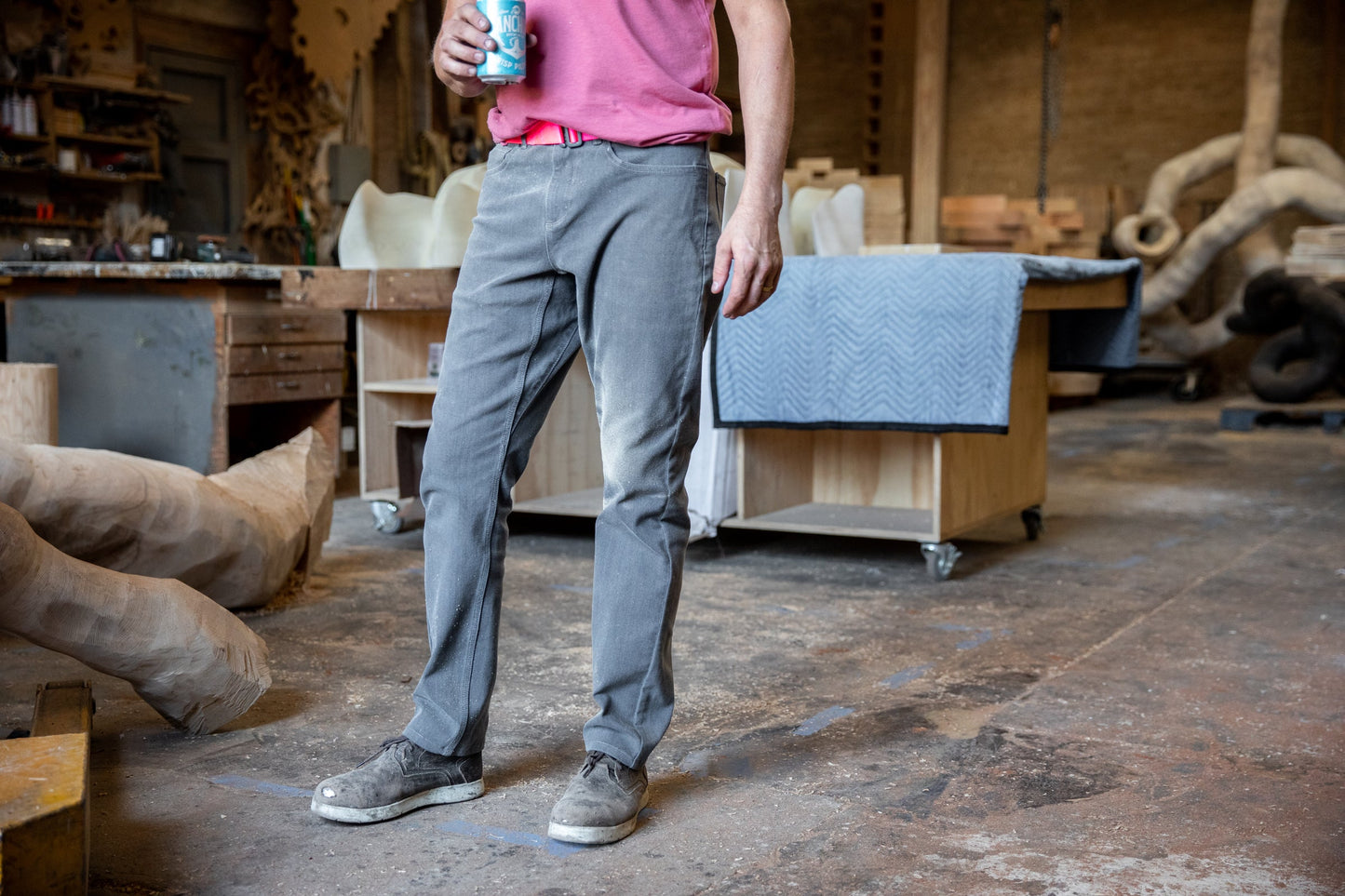 4-way stretch grey wash CORDURA® slim fit jeans