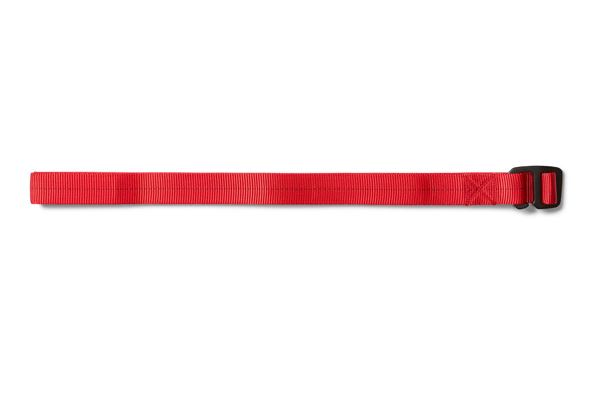 flat shot of the belt in rbf red