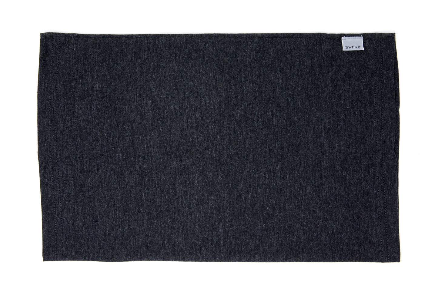 flat shot of the neck gaiter in heather black