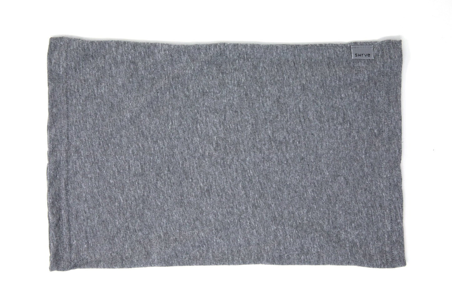 flat shot of the neck gaiter in heather grey