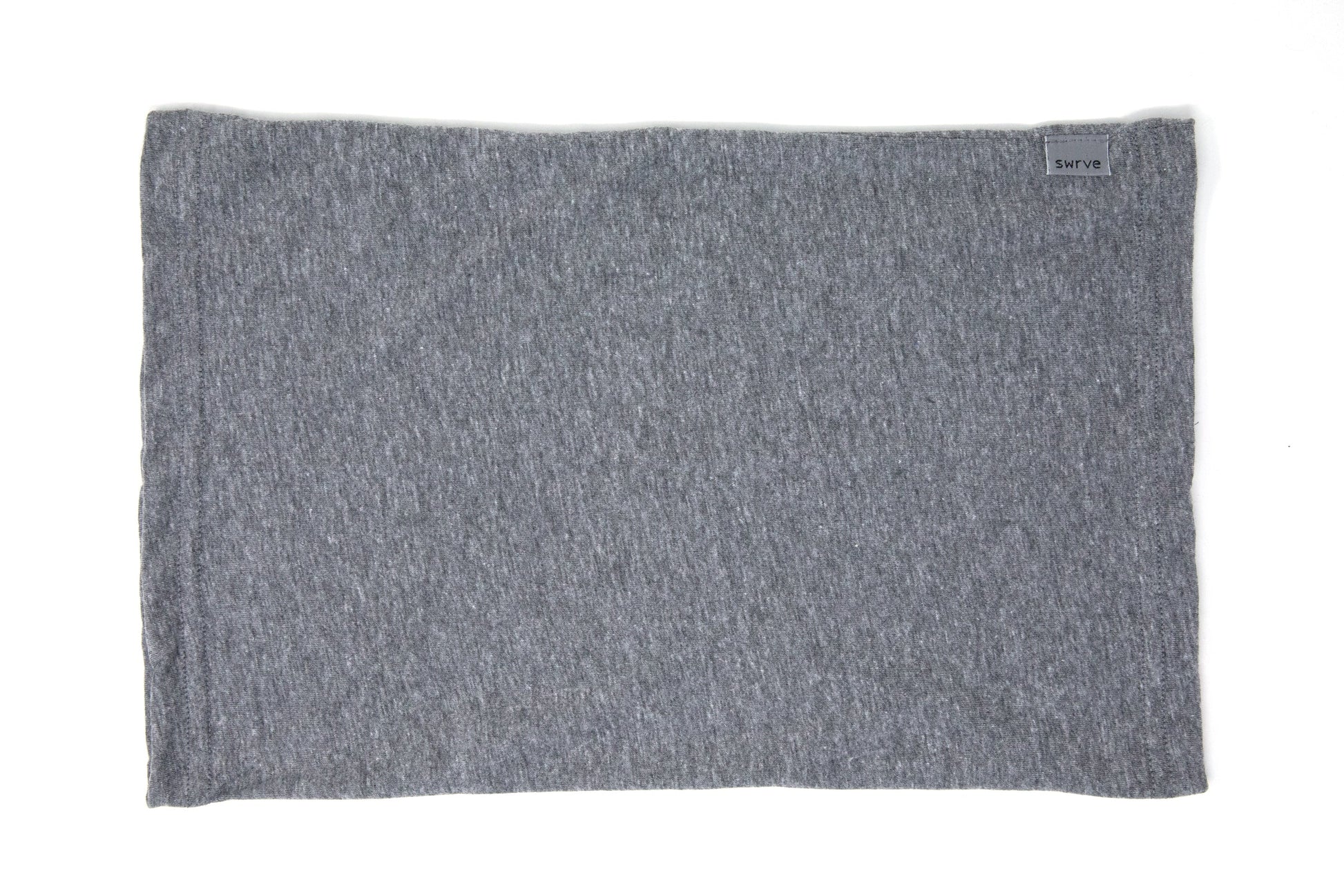 flat shot of the neck gaiter in heather grey