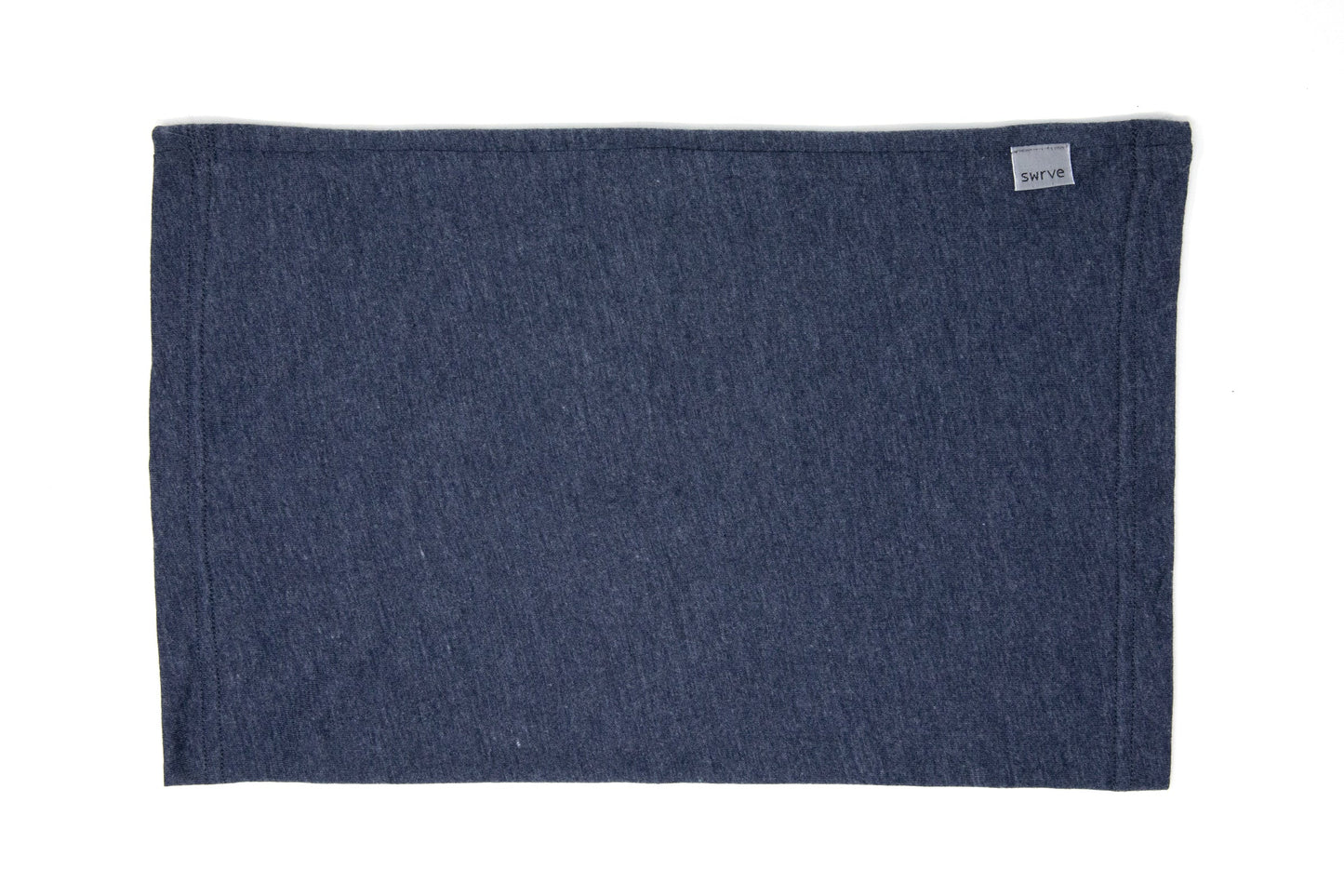 flat shot of the neck gaiter in heather navy