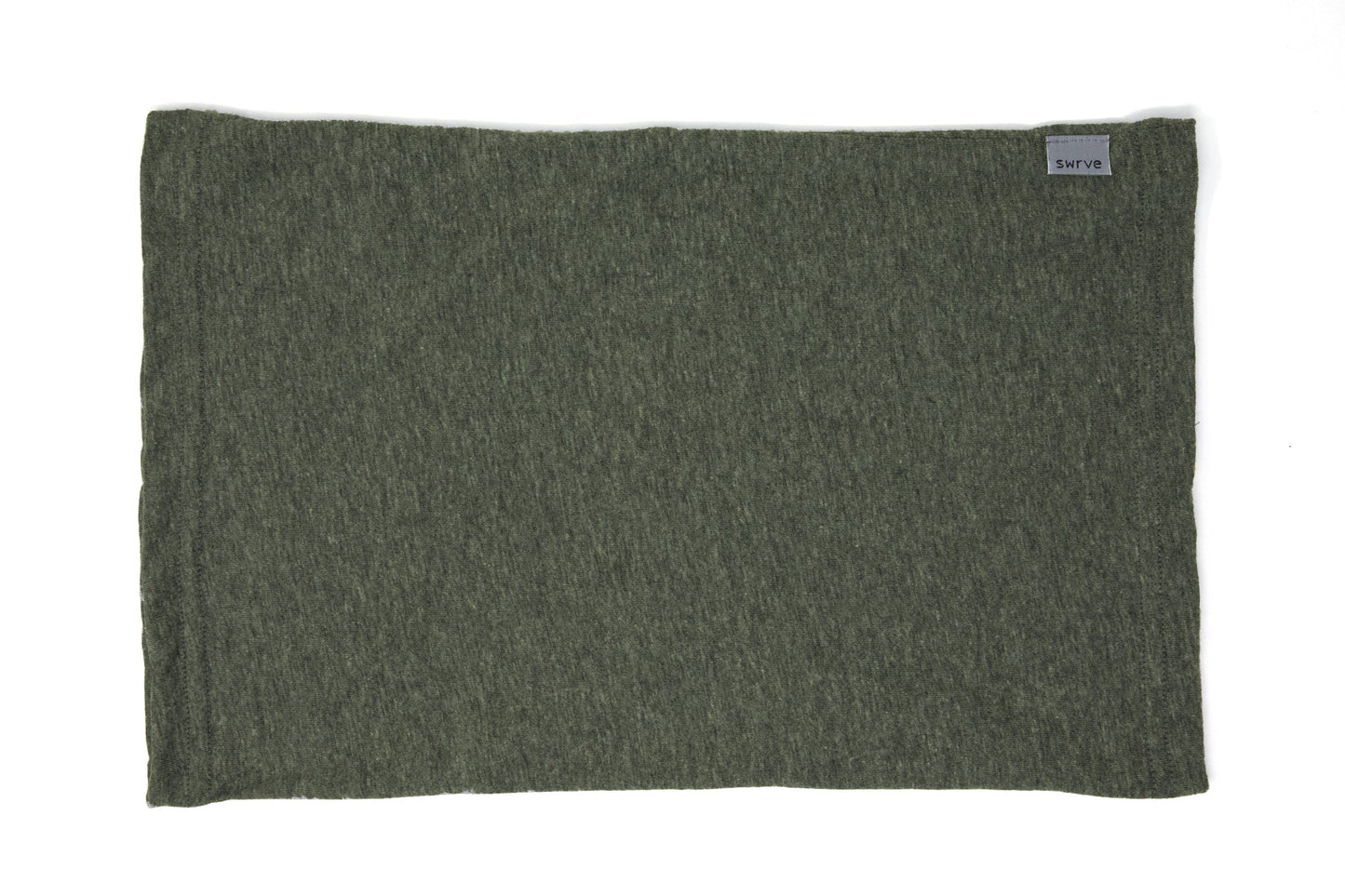 flat shot of the neck gaiter in heather pine